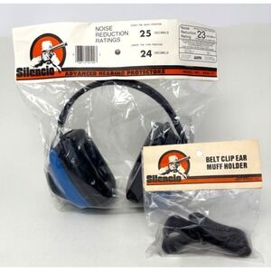 Vintage 1985 SILENCIO‎ RBW 71 Hearing Protector Shooting Ear Muffs Belt Clip 700